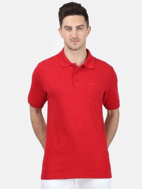 

Monte Carlo Men Red Solid Polo Collar T-shirt