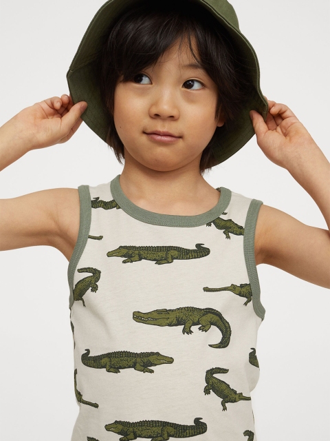 

H&M Boys 3-Pack Vest Tops, Beige