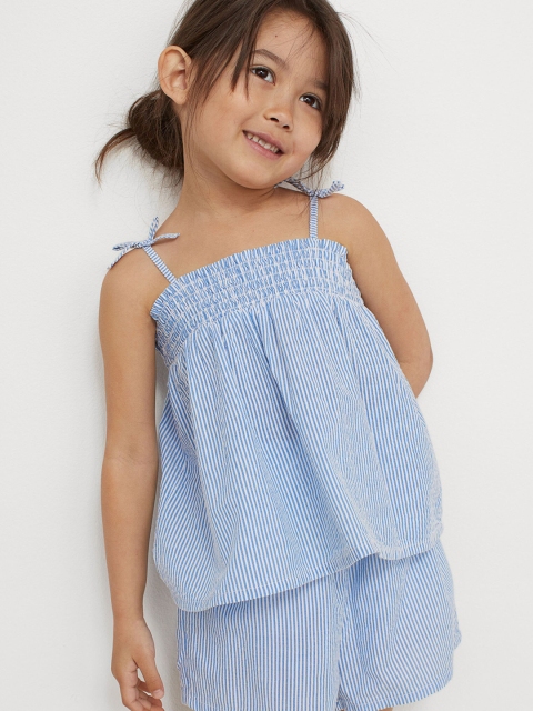 

H&M Girls Blue & White Striped 2-Piece set