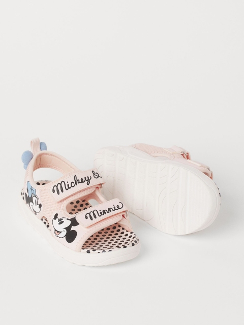 

H&M Girls Pink & Black Mickey Mouse Printed Sandals