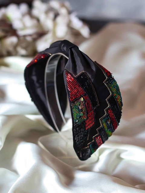 

Bellofox Black Embellished Hairband