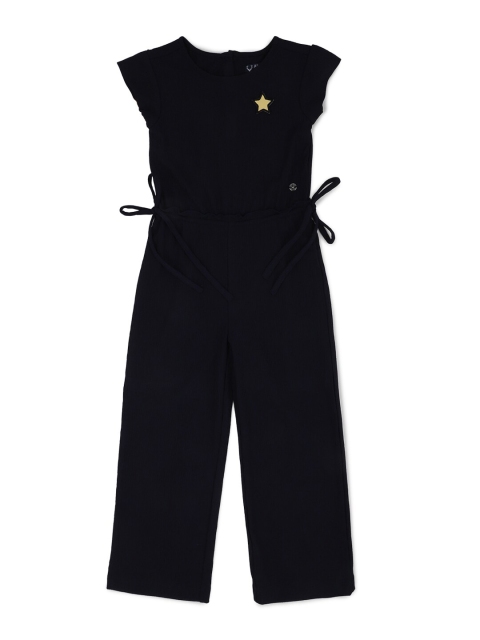 

Allen Solly Junior Girls Navy Blue Solid Basic Jumpsuit