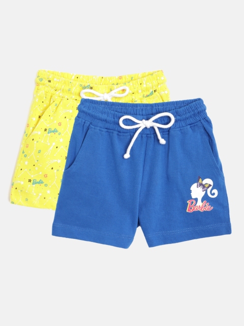 

Barbie Girls Pack of 2 Pure Cotton Shorts, Yellow