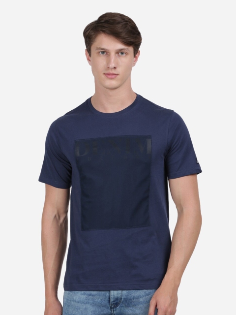 

ANTHEM Men Navy Blue Printed Round Neck T-shirt