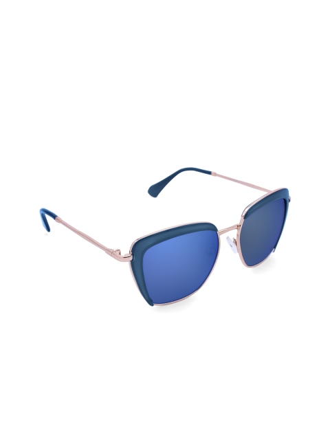 

Tom Martin Women Blue Lens & Rose Gold-Toned Butterfly Sunglasses TM-1705SM-A-MBLU