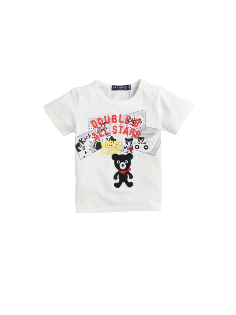 

Noddy Boys White Printed Round Neck T-shirt