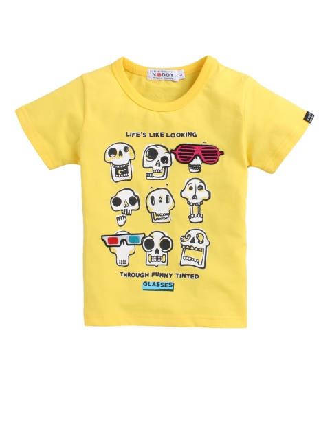 

Noddy Boys Yellow Printed Round Neck T-shirt