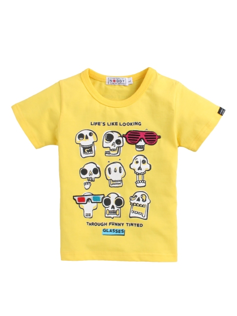

Noddy Boys Yellow Printed Round Neck T-shirt