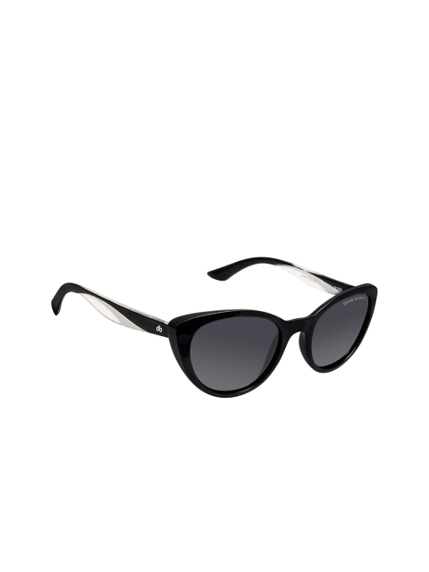 

David Blake Women Black & Grey Polarised & UV Protected Cateye Sunglasses SPP_SGDB1909