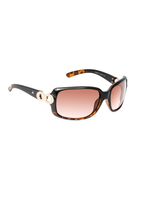 

David Blake Women Brown Polarised & UV Protected Rectangle Sunglasses