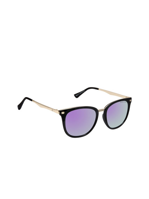 

David Blake Women Purple & Black Polarised & UV Protected Oval Sunglasses SPP_SGDB1668