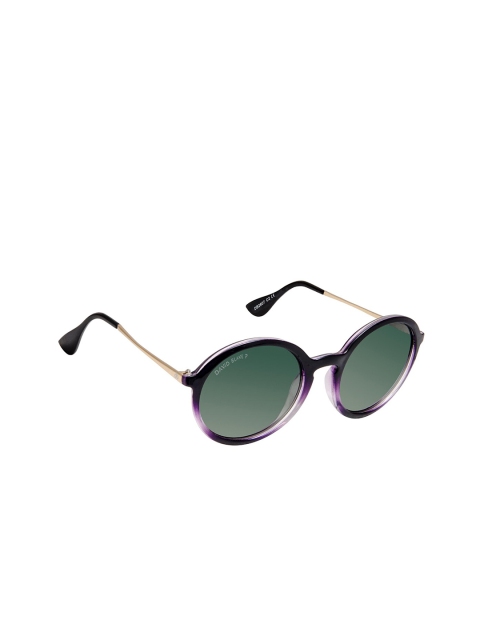 

David Blake Unisex Green & Purple Polarised & UV Protected Round Sunglasses SPP_SGDB1728