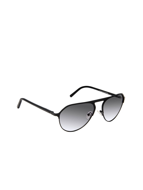 

David Blake Unisex Grey Lens & Black Aviator Sunglasses SPP_SGDB2117