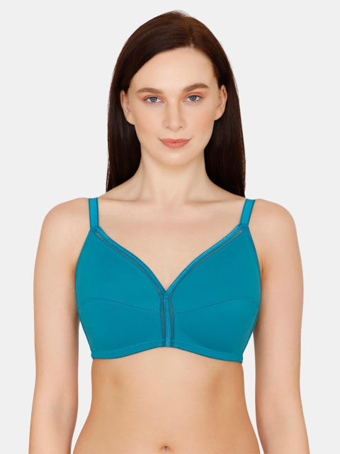 

Zivame Blue Solid Non-Wired Non Padded Everyday Bra