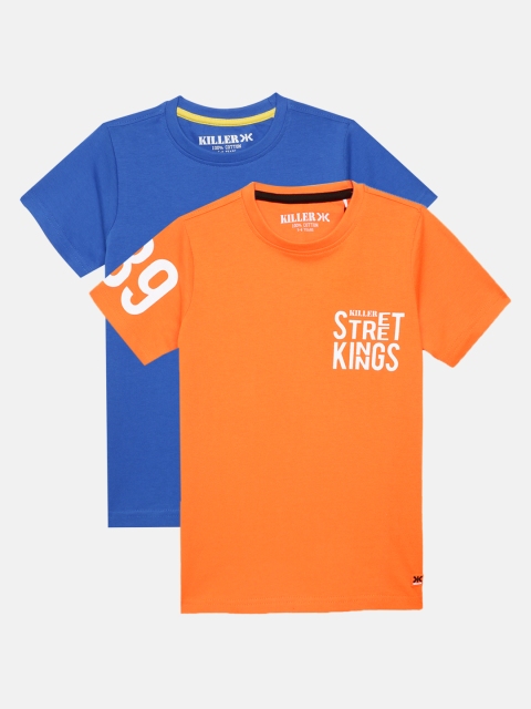 

Killer Boys Pack of 2 Pure Cotton T-shirts, Orange