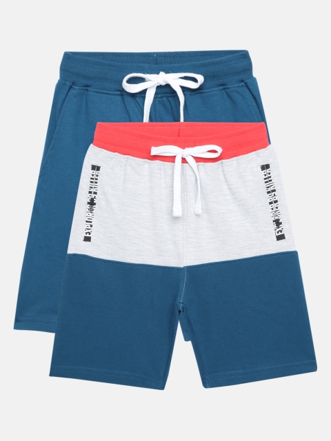 

Killer Boys Pack of 2 Pure Cotton Regular Shorts, Blue