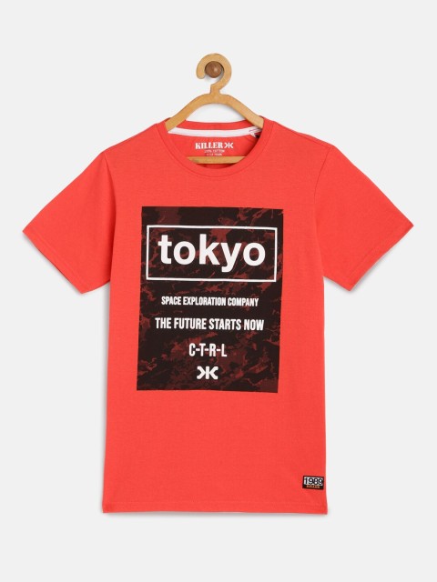

Killer Boys Red Printed Pure Cotton T-shirt