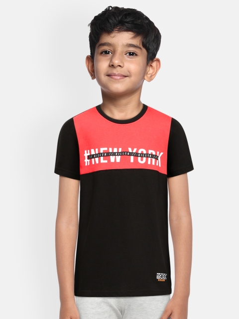 

Killer Boys Black Red Pure Cotton Printed Pure Cotton T-shirt