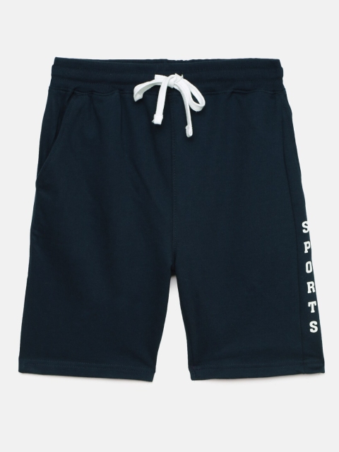 

Provogue Boys Navy Blue Mid-Rise Pure Cotton Regular Shorts