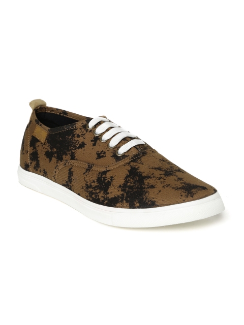 

Franco Leone Men Brown Printed Sneakers