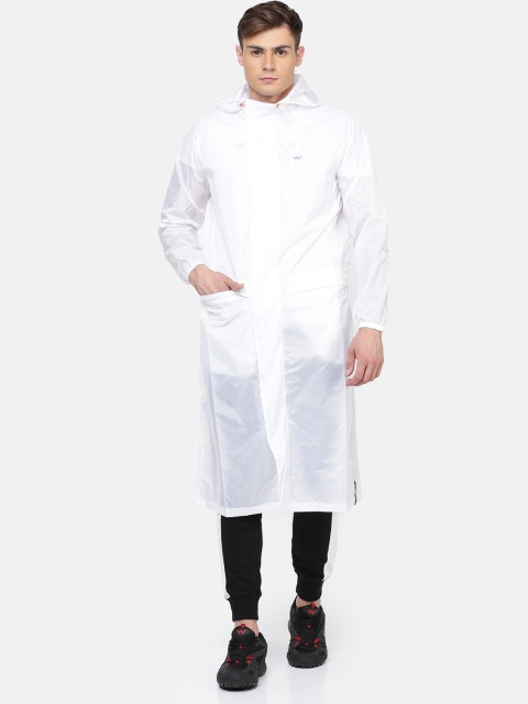 

Wildcraft Men White Solid Hooded HypaDry Rain Coat