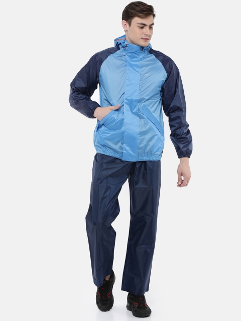

Wildcraft Men Blue Solid Hooded Rain Suit