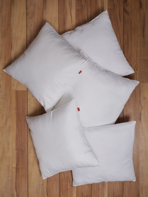 

BIANCA Set Of 5 White Solid Anti-Bacterial Cushion Inserts