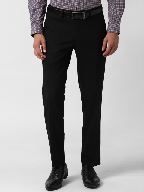

Peter England Men Black Slim Fit Formal Trousers