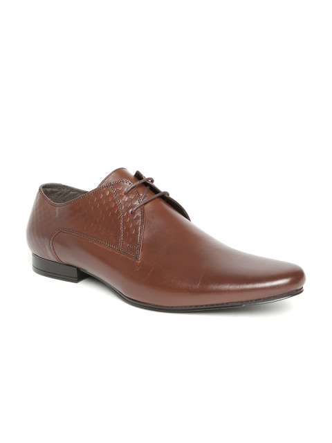 

Franco Leone Men Coffee Brown Leather Formal Shoes