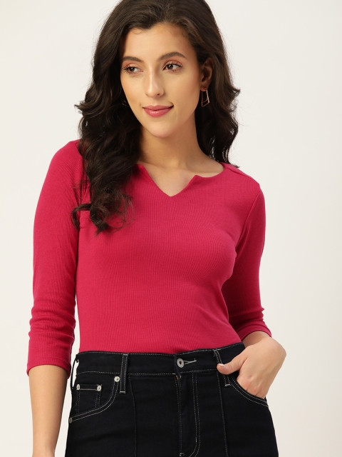 

DressBerry Magenta Solid Top