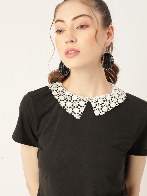 

DressBerry Women Gorgeous Black Sleek New Basics T-Shirt