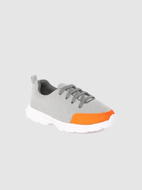 

YK Boys Grey & Orange Woven Design Slip-On Sneakers