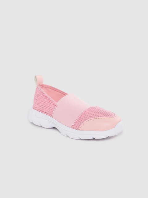 

YK Girls Pink Woven Design Slip-On Sneakers