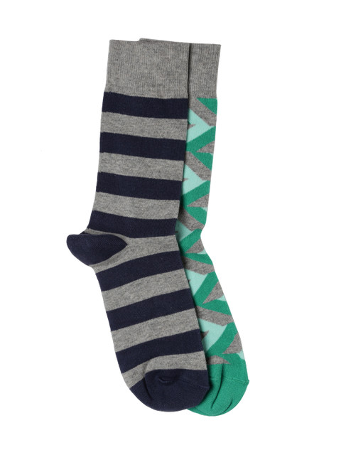

Roadster Men Set of 2 Patterned Crew Socks, Multi