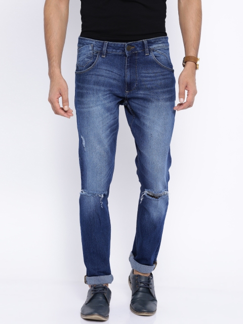 

Slub Blue Skinny Fit Jeans