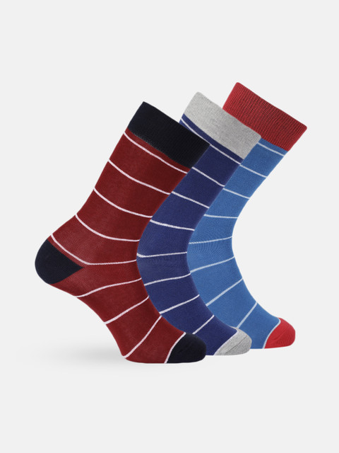 

Mast & Harbour Men Set of 3 Above Ankle-Length Socks, Blue