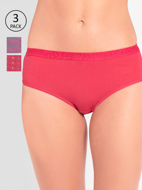 

Jockey Women Pack Of 3 Assorted Bikini Briefs 3006-0305-ASSTD, Peach