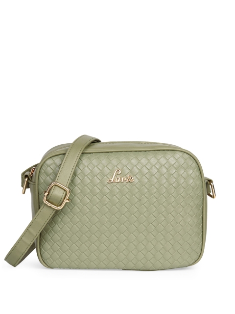 

Lavie Sage Green Basketweave Textured Structured Sling Bag
