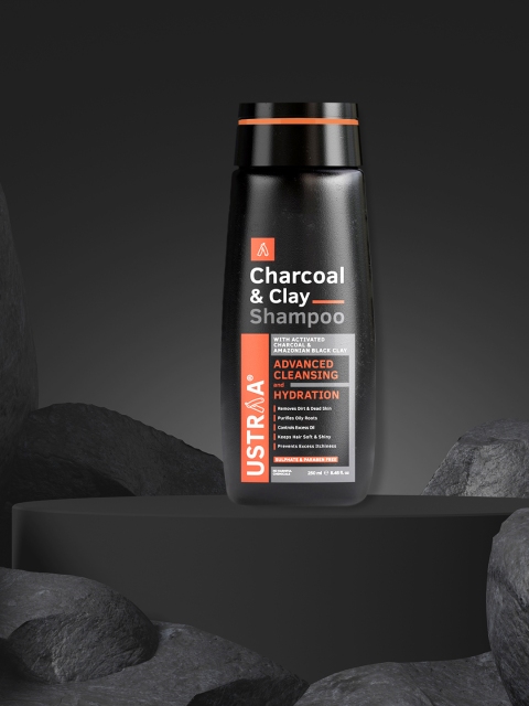 

Ustraa Charcoal & Clay Shampoo - 250 ml, Black