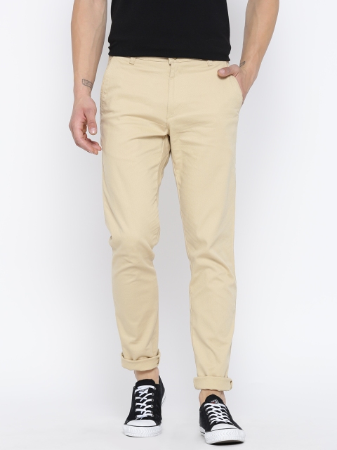 

Highlander Beige Slim Fit Casual Trousers