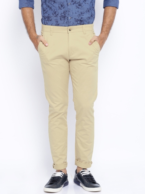 

Highlander Beige Slim Fit Casual Trousers