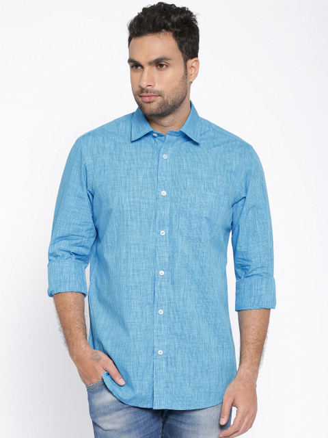

ColorPlus Blue Checked Tailored Fit Casual Shirt