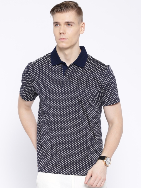 

Arrow Navy Printed Polo T-shirt, Navy blue