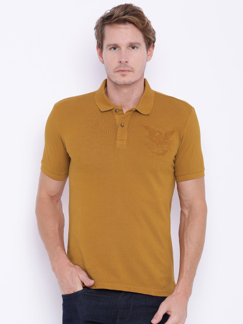 

Arrow Men Rust Solid Polo T-Shirt