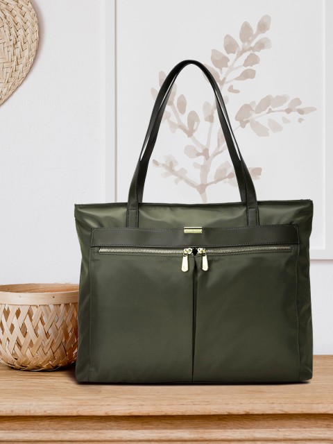 

Van Heusen Olive Green Solid Shoulder Bag