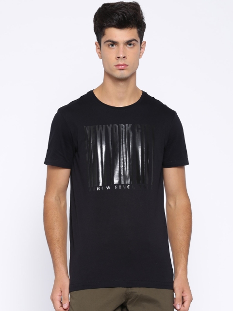 

Arrow New York Black Printed T-shirt