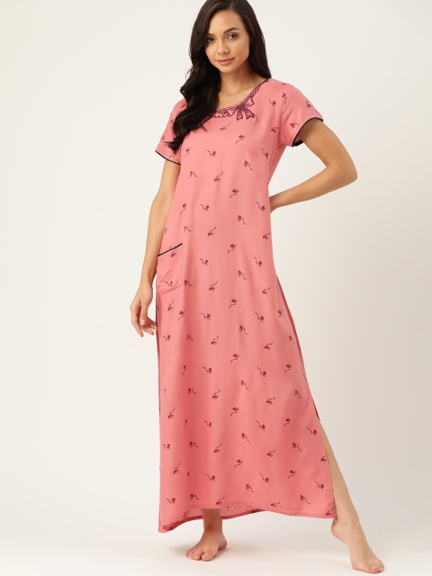 

ETC Pink Printed Maxi Nightdress