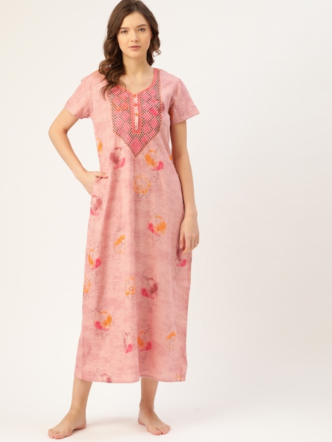 

ETC Pink Printed Cotton Nightdress