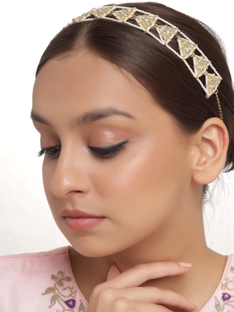 

Shoshaa Gold-Toned Embellished Hairband