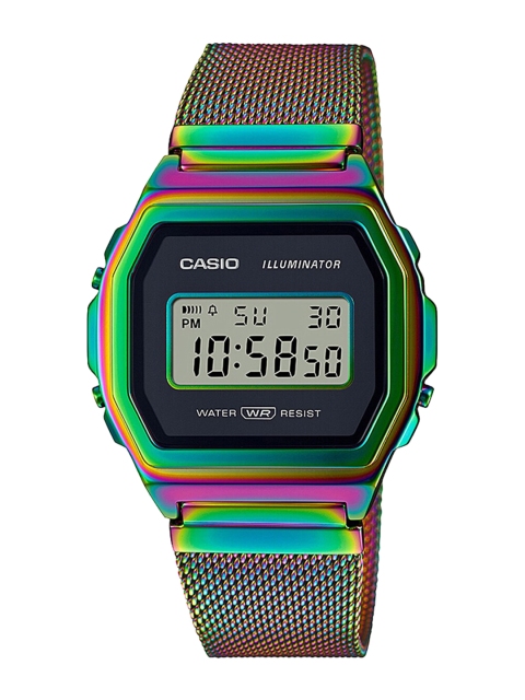 

CASIO Unisex Black & Multicoloured Digital Watch